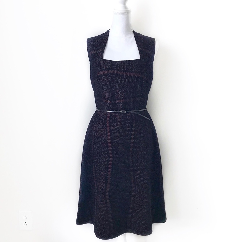 Marc New York Velvet Black Lace Detail Mini Dress